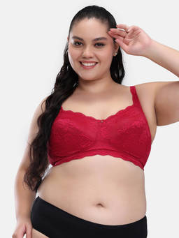 Zivame - Red True Curve Double Layered Non Wired Full Coverage Super Support Bra