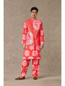 Masaba - Red Nurvi Sitara Floral Nehru Jacket