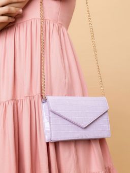Twenty Dresses by Nykaa Fashion - Lilac Topped With Glam Sling Bag