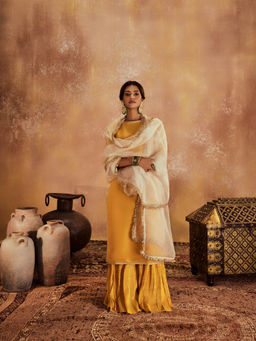 Roze - Kainat Kurta with Sharara & Dupatta (Set of 3)