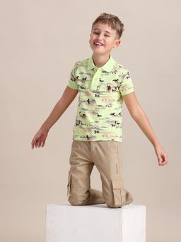 U.S. POLO ASSN. - Boys Brand Animal Print Polo T-Shirt