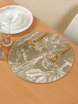 HOSTA HOMES - Brown Pure Cotton Floral Printed Table Mat
