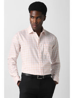Van Heusen - White Checks Cotton Regular Shirt