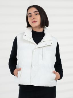Red Tape - Women Off White Jacket Everyday Functional Wear