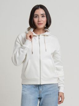 Red Tape - Off-White Hoodies for Women Full-Zip Hoodie for Everyday Comfort