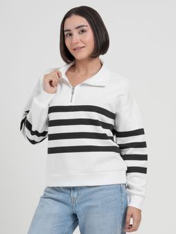 Red Tape - White Sweatshirt for Women Sweatshirt for Winter Effortless Look