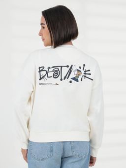 Red Tape - Women Off White Sweatshirt Everyday Functional Wear