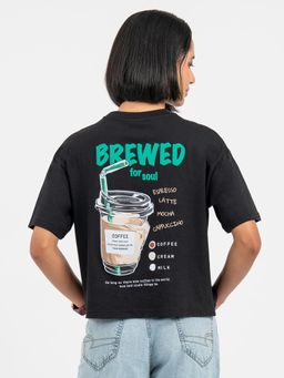 Red Tape - Black T-Shirt for Women