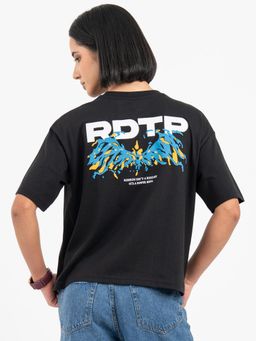 Red Tape - Black T-Shirt for Women