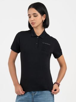 Red Tape - Black Polo T-Shirt for Women