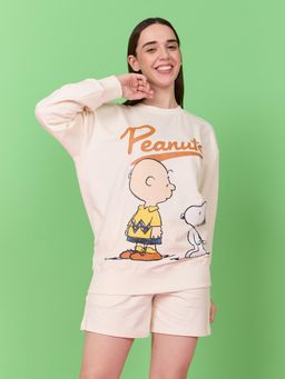 Sweet Dreams - Womens Snoopy Top With Shorts White