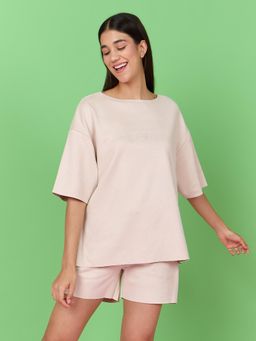 Sweet Dreams - Womens Snoopy Top With Shorts Cream