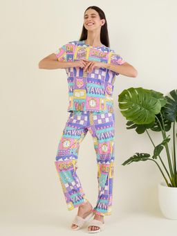 Sweet Dreams - Womens Top With Pyjama Blue