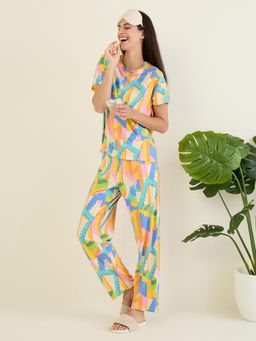 Sweet Dreams - Womens Top With Pyjama Multi-Color