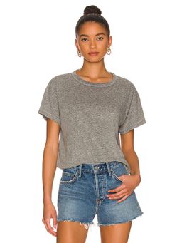 The Great - Boxy Crew Tee Grey