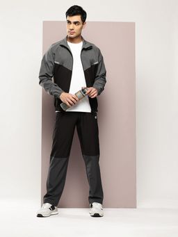 TURNFIT - Mens Grey Colorblock Elasticated Waist Jacket with Trackpant