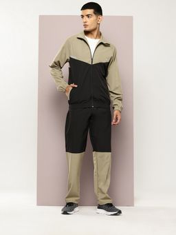 TURNFIT - Men Grey Colorblock Elasticated Waist Jacket with Trackpant