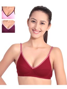 Floret - Pack Of 3 Solid T Shirt Bra - Multi-Color