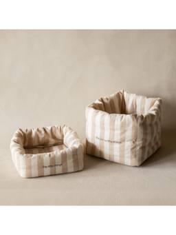 Akiiko - Set of 2 Beige Little Things All Duo Cushioned Storage Bin