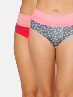 Zivame - High Rise Full Coverage Tummy Tucker Hipster Panty Pack Of 2 - Assorted-multi-color