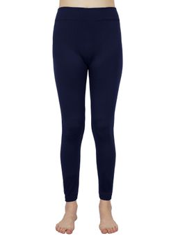 NEXT2SKIN - Women's Fleece Skinny Fit Inner Wear Warm Thermal Tights Leggings -Navy Blue