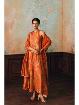 Paulmi & Harsh - Rust Kylie Kurta and Pant with Dupatta