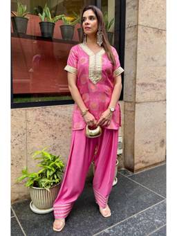 Ishnya - Pastel Pink Kurta with Salwar