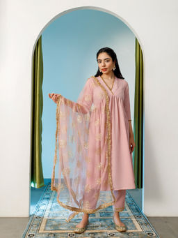 Empress Pitara - Suhani Baby Pink Kurta & Pant & Dupatta (Set of 3)