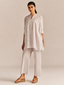 Ganga Fashions - Nimbus Cloud Grey Co-Ord (Set of 3)