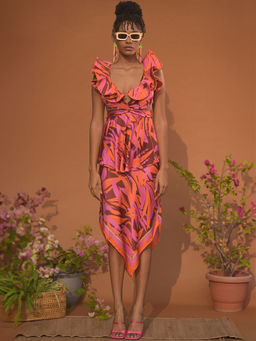 GUAPA - Jasmine Modal Multi-Color Printed Crop Top