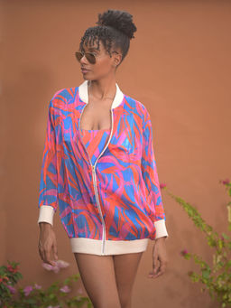 GUAPA - Leila Organza Multi-Color Printed Jacket