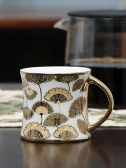 At Home by Nilkamal - Ebony Diamond 200 Ml Coffee Mug (Gold)