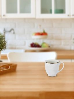 At Home by Nilkamal - Impression Coffee Mug White & Gold 240 Ml
