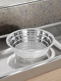 At Home by Nilkamal - Stainless Steel Colander (Silver)