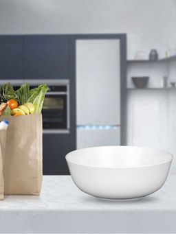 At Home by Nilkamal - Round 4 Inch Veg Batti Bowl (White)