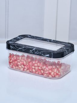 At Home by Nilkamal - Ebony Rectangular 600ml Canister Storage Container (Black)
