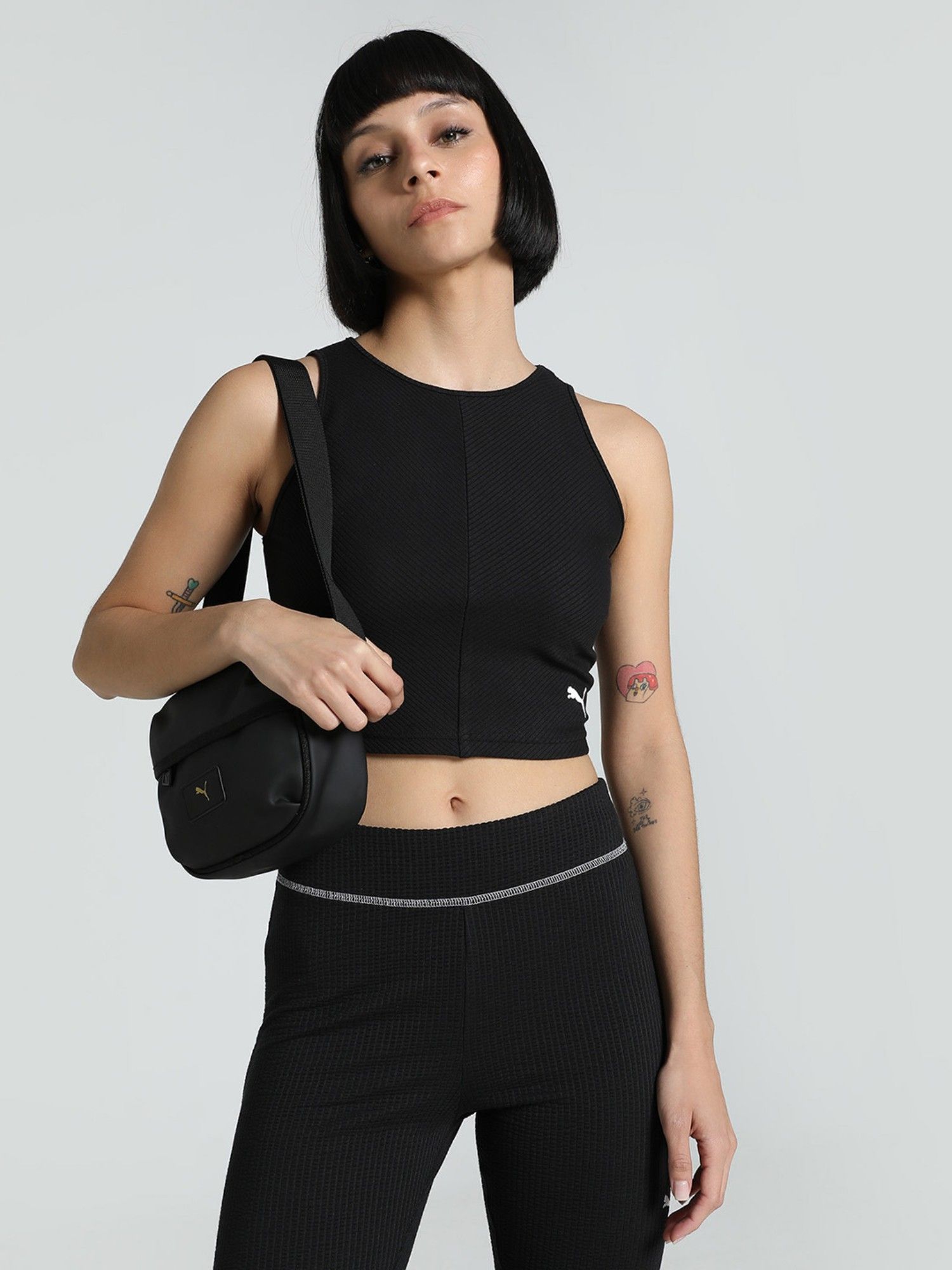 puma Wardrobe Essentials Womens Ribbed Crop Top-picture-15