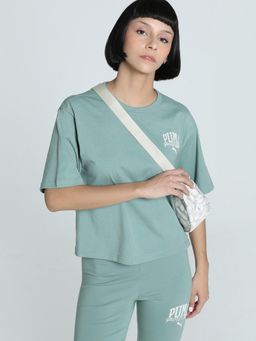 Puma - Green Class Women's Relaxed Fit Crop Top