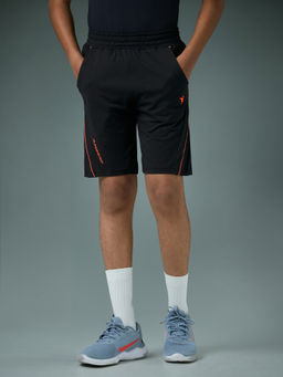 Technosport - Boy's Sports Slim Fit Black Shorts