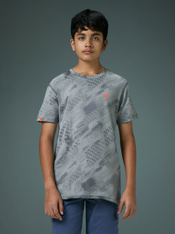 Technosport - Boy's Sports Slim Fit Grey T-Shirt