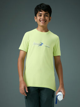 Technosport - Boy's Sports Slim Fit Yellow T-Shirt