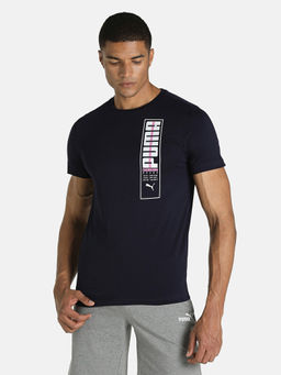 Puma - Worldwide Graphic Mens Blue T-shirt