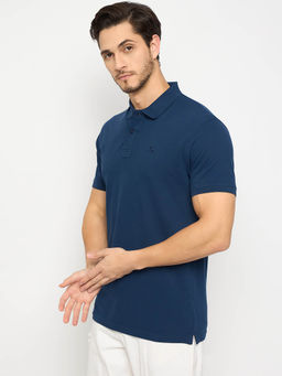 98 Degree North - Mens Half Sleeves Blue Polo T-Shirt