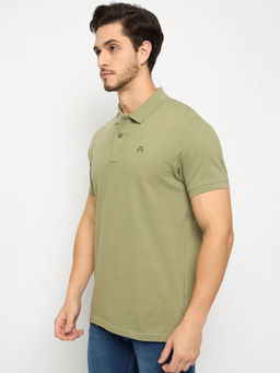 98 Degree North - Mens Half Sleeves Green Polo T-Shirt