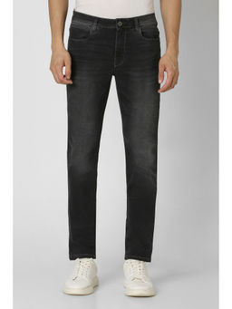 Van Heusen - Men Black Mid Wash Slim Fit Jeans