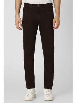 Van Heusen - Men Brown Dark Wash Skinny Fit Jeans