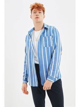 Trendyol - Man Blue Casual Shirt