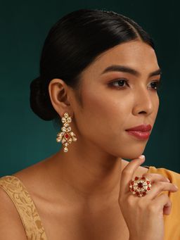 MINAKI - Red Jewellery Drop and Dangler Earrings