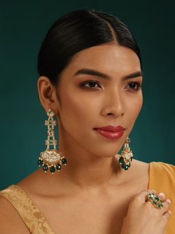 MINAKI - White Jewellery Drop and Dangler Earrings