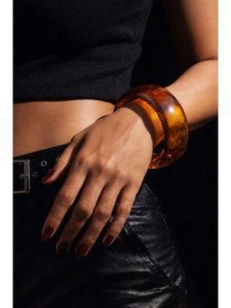 Niska - Brown Resin Statement Bangle